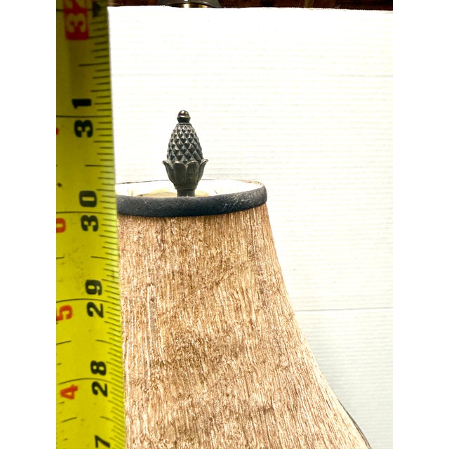 Mid 20th Century Chinoiserie Cast Bronze Figural Table Lamp For Sale - Image 11 of 11