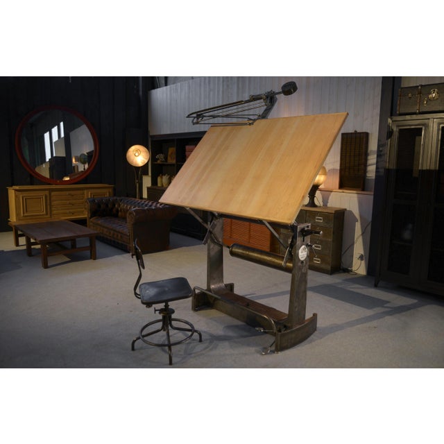 Unic Paris Architect Table by Lucien Sautereau, 1960s For Sale - Image 10 of 17