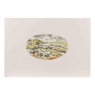 Franco Marzilli, Landscape, Etching, 1980s For Sale