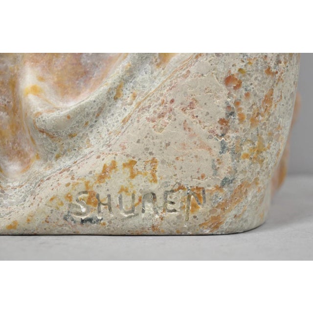 Vintage Seymour Shuren Modern Pink Carved Marble Abstract Nude Figure Sculpture For Sale - Image 15 of 18