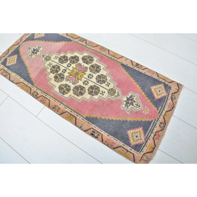 Art Deco Muted Neutral Authentic Decor Small Rug For Sale - Image 3 of 6