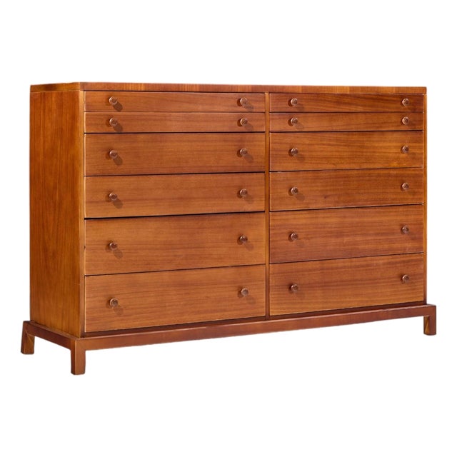 Robsjohn Gibbings for Widdicomb Mid Century Mahogany 12-Drawer Dresser For Sale