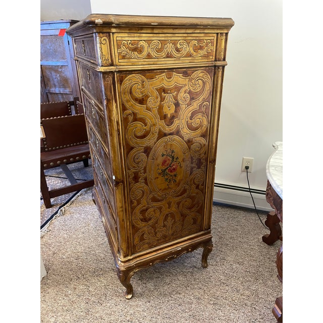 This beautiful hand painted piece came to us from a Lake Sunapee Home. It has its original hand painted finish & original...