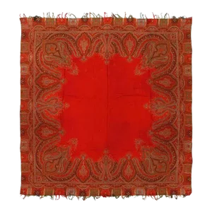 Antique Intricate Persian Isfahan Paisley Shawl/Throw