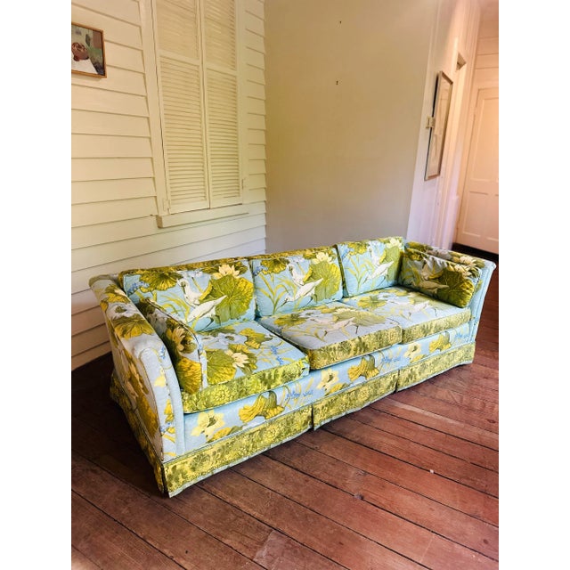 Sky Blue Vintage Coastal Sofa by Century Furniture For Sale - Image 8 of 12
