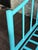Wrought Iron Turquoise Lounge Chair for Outdoor with Grid Seat For Sale - Image 13 of 18