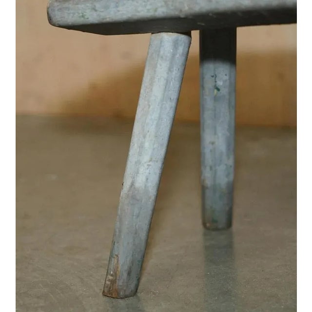 Wood Small Antique Milking Dairy Stool, 1900 For Sale - Image 7 of 11