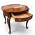 1960s Exquisite Vintage Hekman Furniture Accent Tables With Rich Burled Wood, Elegant French Cabriole Legs & Scalloped Edges For Sale - Image 5 of 12