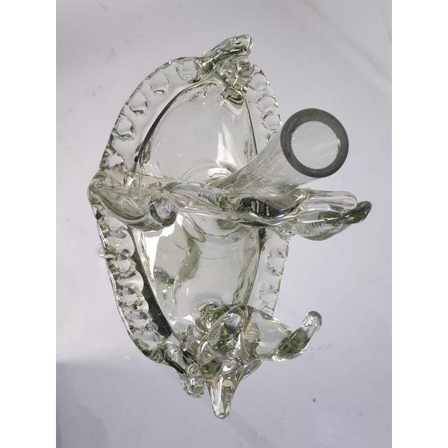 Glass Murano Glass Vase and Candle Holder with Mystical Fox, Italy, 1940s For Sale - Image 7 of 9