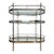 Hollywood Regency Style Chrome 3-Tiered Oval Trolley For Sale
