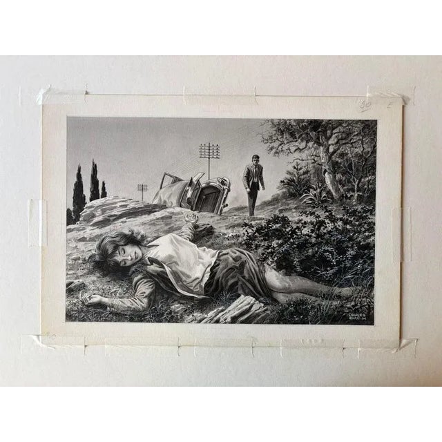 Charles Burki, The Accident Original Noir, 1964, Paper For Sale - Image 6 of 9