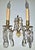 A lovely antique French hand-rubbed gold plated-doré bronze and cut-crystal sconces. Wired and in working condition, takes...