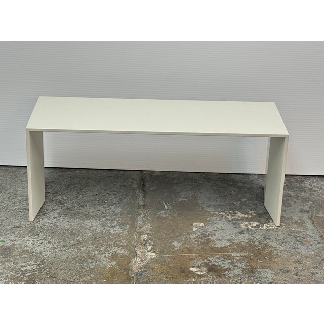 Custom Design White Lacquered Side Table For Sale - Image 12 of 12