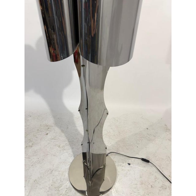 Floor Lamp in Stainless Steel by François Monnet for Uginox, 1970 For Sale - Image 11 of 12