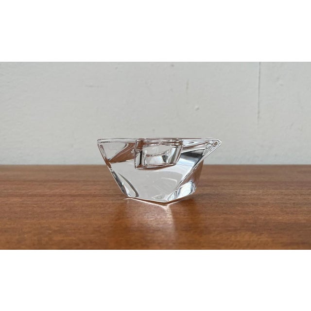 Vintage Tornado Series Crystal Glass Candleholder by Jan Johanssen for Orrefors, Sweden For Sale - Image 3 of 18