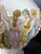 Vintage Italian Capodimonte Porcelain Table Lamp With Custom Fringe Shade - Mythological Bas Relief For Sale - Image 4 of 13