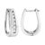 Contemporary 14k White Gold 1.0 Cttw Channel-Set Brilliant Round-Cut Diamond Hoop Earrings, A Pair For Sale - Image 3 of 6