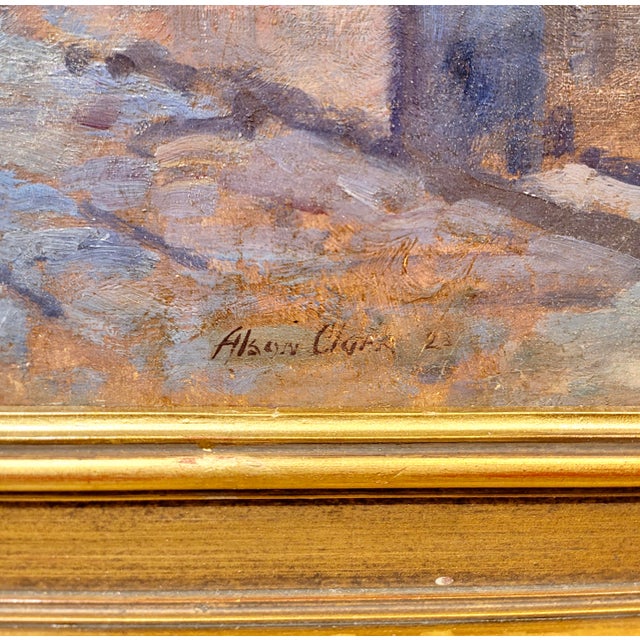 Alson Skinner Clark- Mexican Peons in a Hacienda Courtyard-Oil Painting-C1923 For Sale - Image 9 of 10