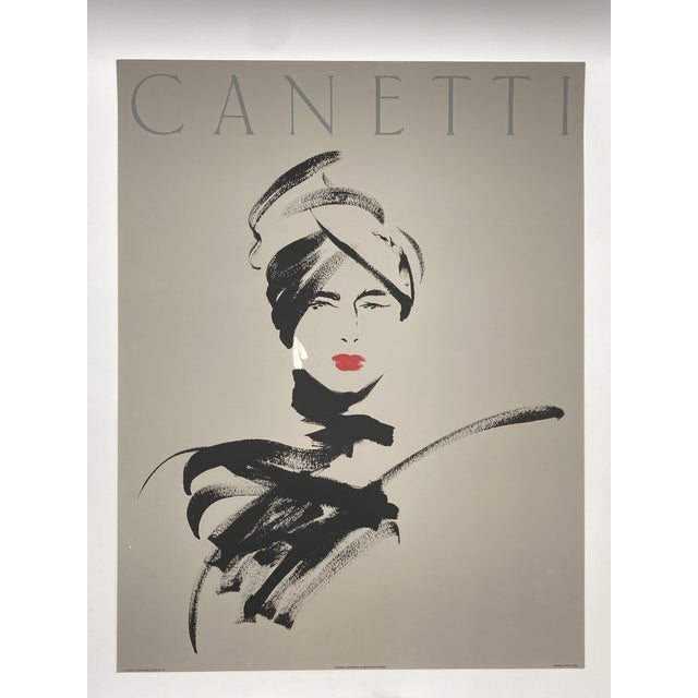 One original poster / placard * "Woman with red lipstick" * by the French poster artist Michel Canetti * from the 80s *...