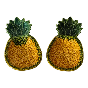 Mid 20 Th C Tropical Coastal Pineapple Majolica Dishes