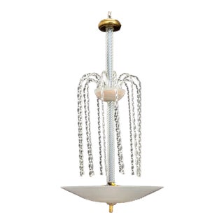 Murano Rostrato Glass Fountain Chandelier For Sale