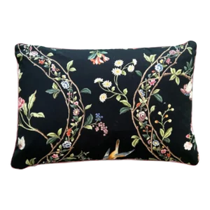 Silk Road Brunschwig Print Rectangle Decorative Pillow With Down Feather Insert
