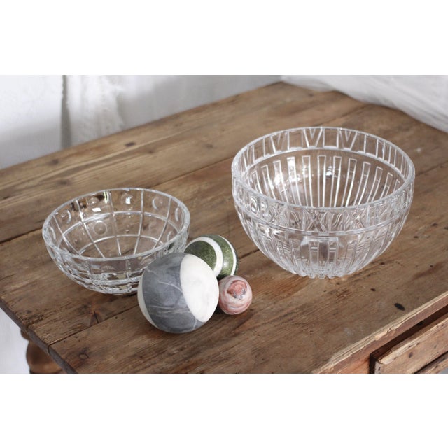 Tiffany and Co. 1980s Tiffany & Company Crystal Atlas Bowl For Sale - Image 4 of 12