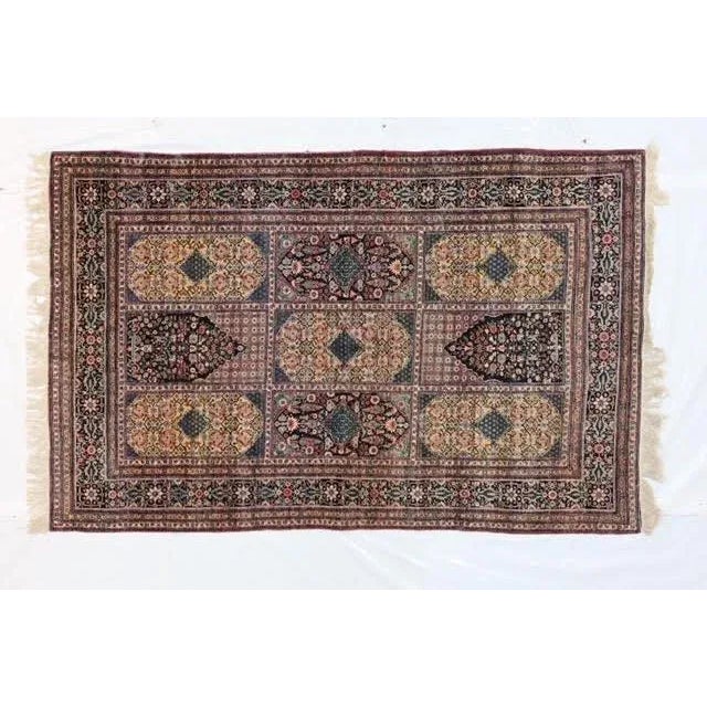 Textile 1950s Vintage Persian Tehran Rug For Sale - Image 7 of 7