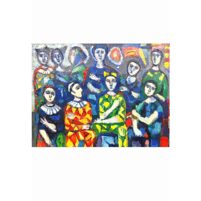 Mid 20th Century Gerald Negelspach Harlequin Painting For Sale - Image 5 of 8