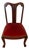 Antique Federal Style Mahogany Side Chair With Red Velvet For Sale