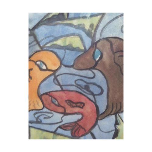 Maria Rajecka, Pair of Expressive Composition, 1950, Watercolor, Framed For Sale - Image 11 of 13