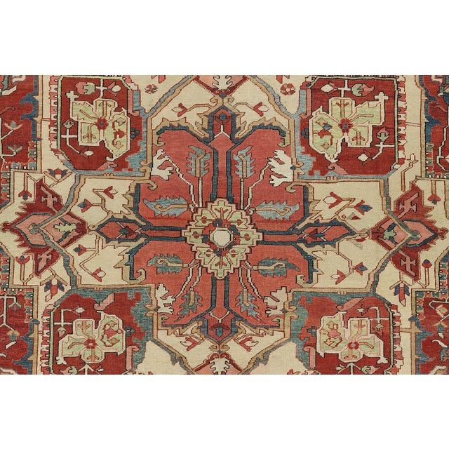 Oversize Antique Persian Heriz Carpet - 12'9" x 17'9" For Sale - Image 18 of 18