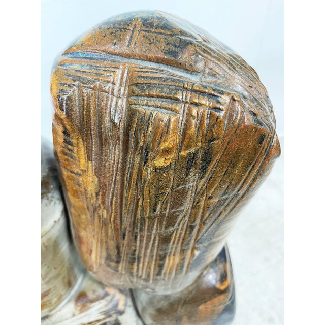 Mid 20th Century Mid 20th Century Studio Pottery: Man, Woman & Child For Sale - Image 5 of 8
