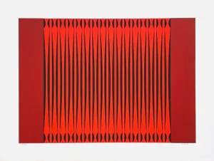 1975 Dordevic Miodrag Op Art Composition Screen Print