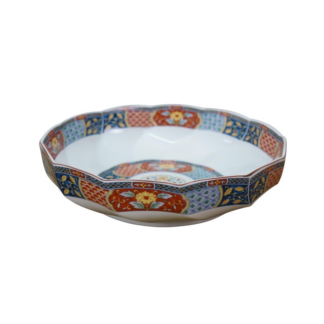 Japanese Mid 20th Century Japanese Imari Porcelain Serving Plates Platters Bowl Bell & Box - 7 Piece Lot For Sale - Image 3 of 18