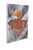 This striking original modern abstract oil on canvas painting features a bold, graphic focal emblem inspired by indigenous...