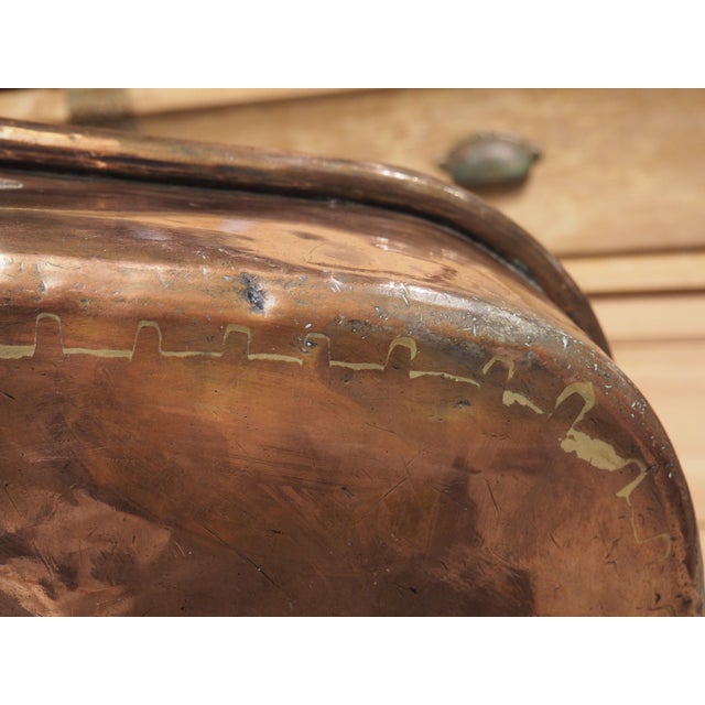 French Heavy Antique French Copper Turbotiere Poacher, Maison Gaillard Paris, C. 1850 For Sale - Image 3 of 13