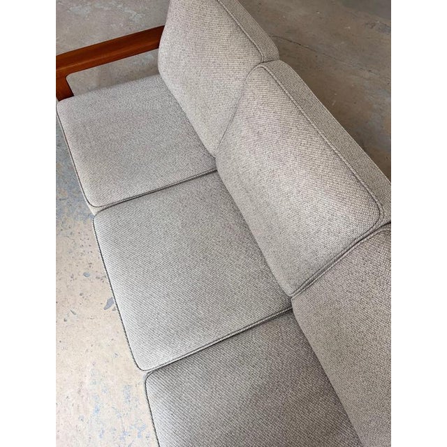 Textile 3-Seater Sofa in Teak and Wool, Denmark, 1960s For Sale - Image 7 of 11