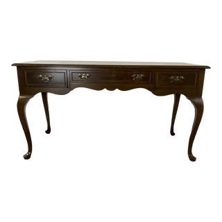 Vintage Mahogany Writing Desk With Top Extensions and Queen Anne Style. For Sale