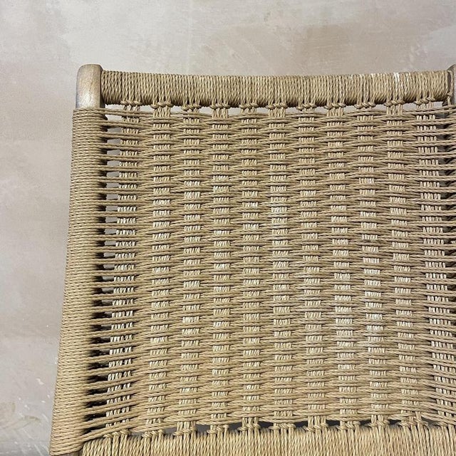 Vintage Ebert Wels Style Folding Rope Chair For Sale - Image 3 of 6