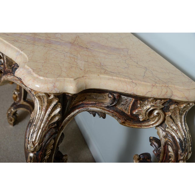 Traditional Regency Style Console With Marble Top For Sale - Image 3 of 13