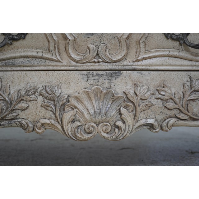 Pair of Councill Craftsman Marble Top French Painted Chests For Sale - Image 16 of 18