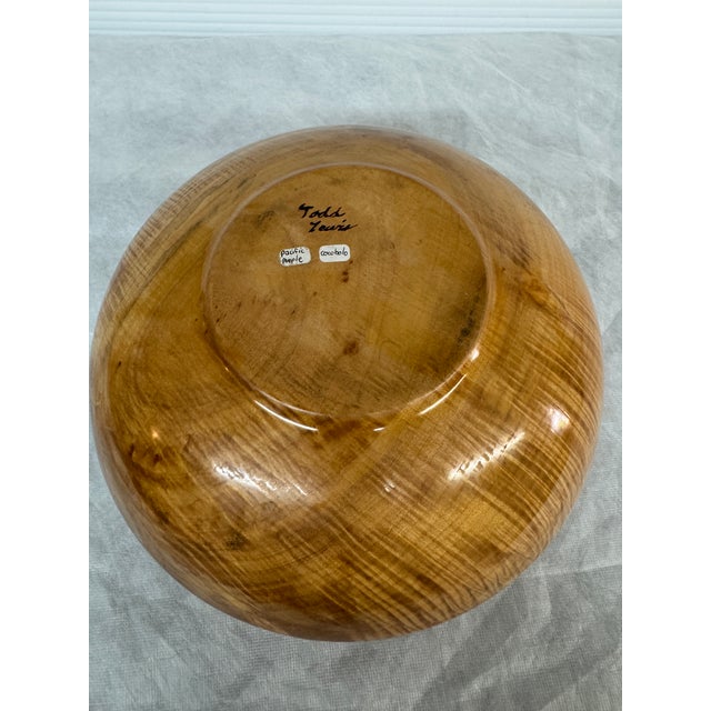 Brown Todd Lewis Wooden Vessel, Signed For Sale - Image 8 of 12