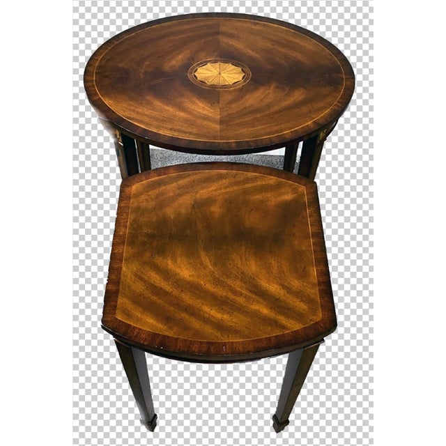 Traditional Mainland Smith Marlborough Aged Regency Nesting Table 8114-32 - Set of 2 For Sale - Image 3 of 3