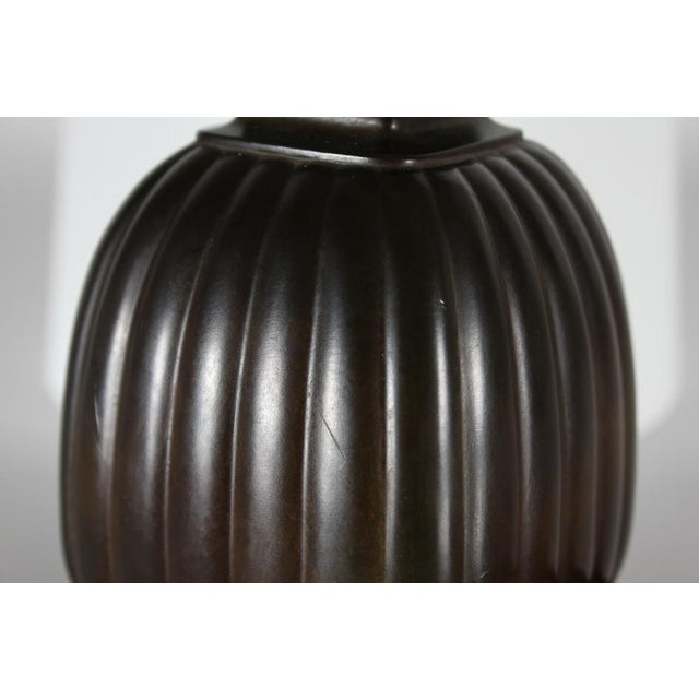 Metal Danish Art Deco Table Lamp in Disco Metal by Just Andersen, 1940s For Sale - Image 7 of 15