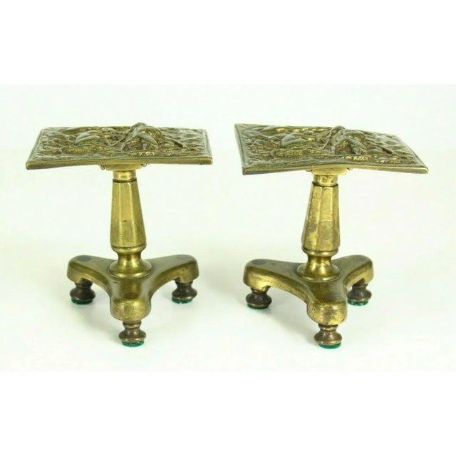 1800's Regency Miniature Brass Tilt Top Table Candle Reflectors - a Pair For Sale - Image 4 of 13