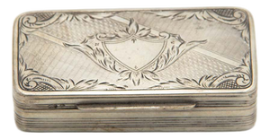 Rectangular Snuff Box in Fluted Silver