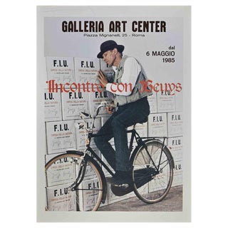 Beuys' Exhibition Original Poster, 1985 For Sale