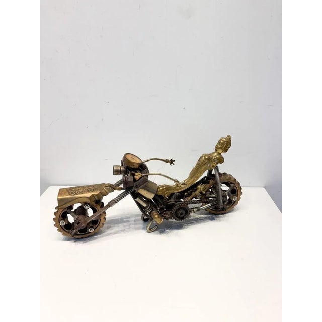 Metal Art Motorbike in Metal For Sale - Image 7 of 8