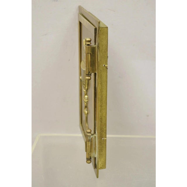 Gold Antique Gothic Bronze Wall Hanging Altar Door Tabernacle With Chalice (B) For Sale - Image 8 of 10